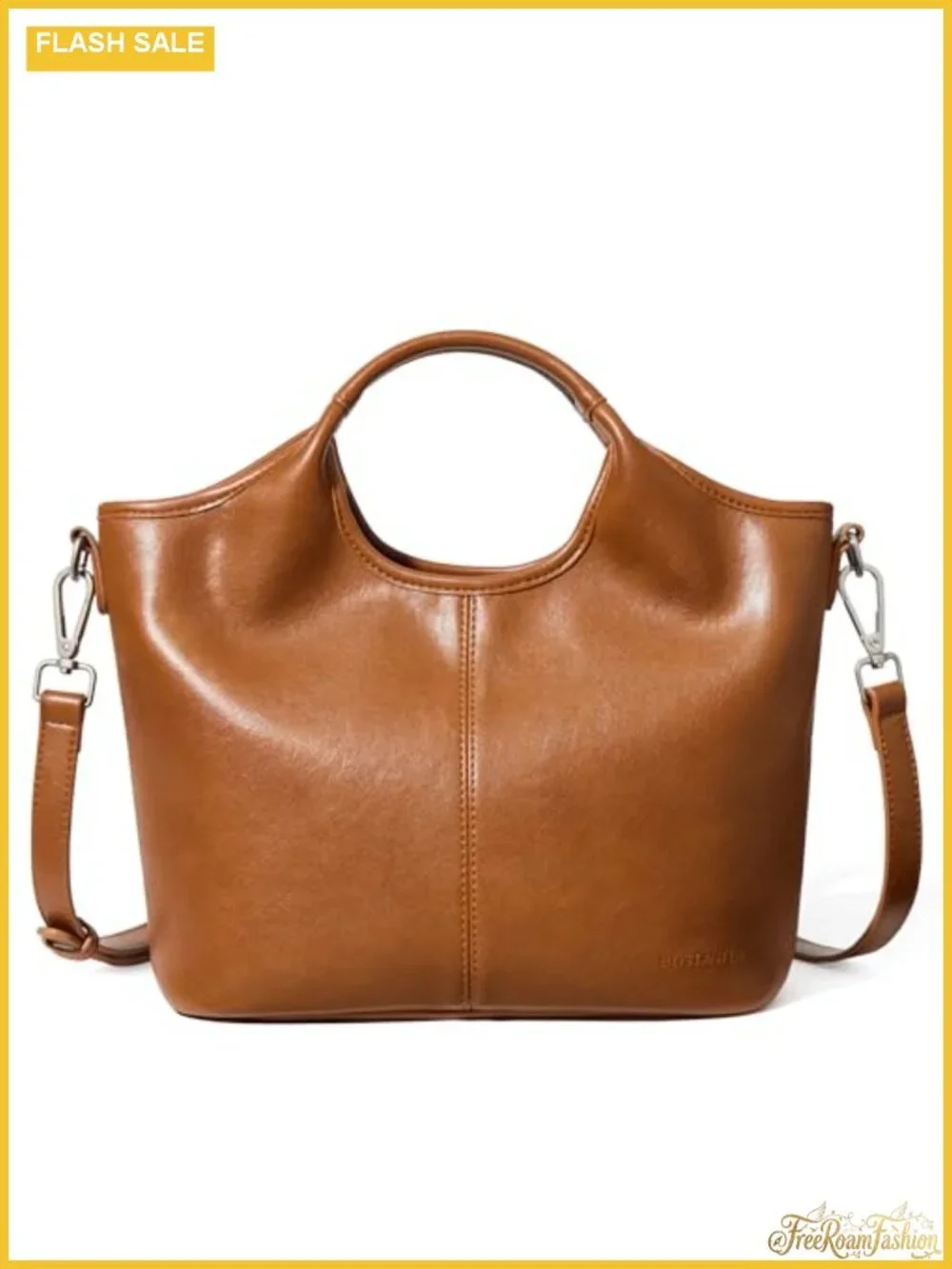 Vegan Leather Crossbody Satchel Zip Shoulder Bag Removable Strap